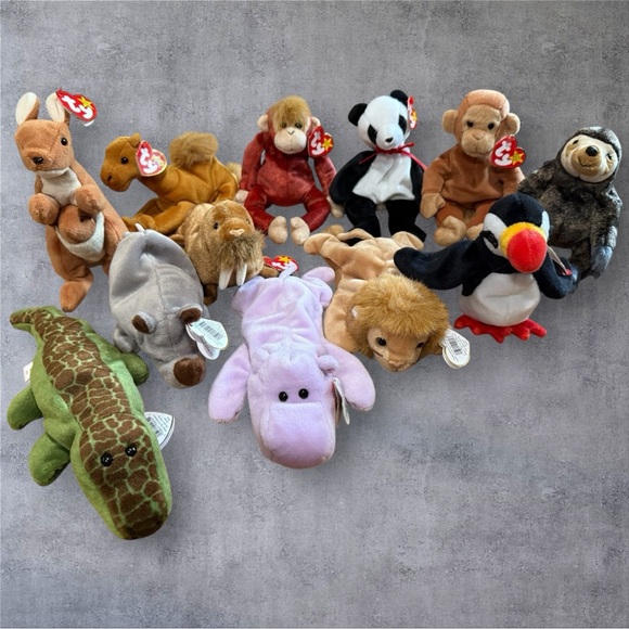 Ty Beanie Babies Zoo Animals Plush Collection - NWT - Picture 1 of 13